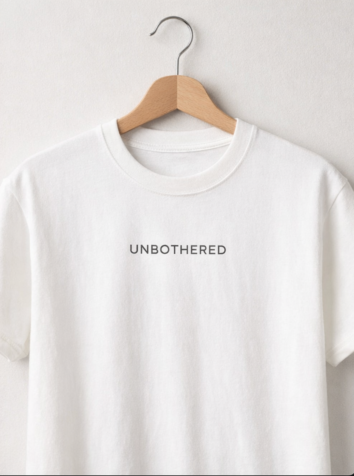 White UNBOTHERED T-Shirt